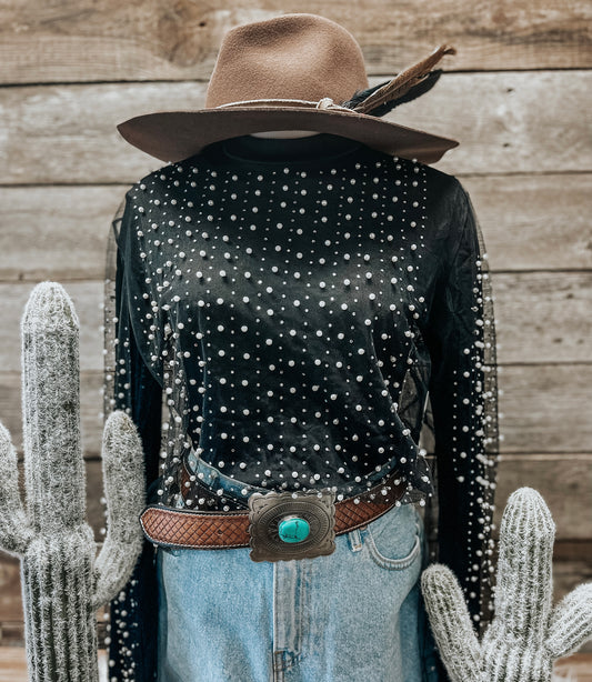 Black Pearl Long Sleeve Top