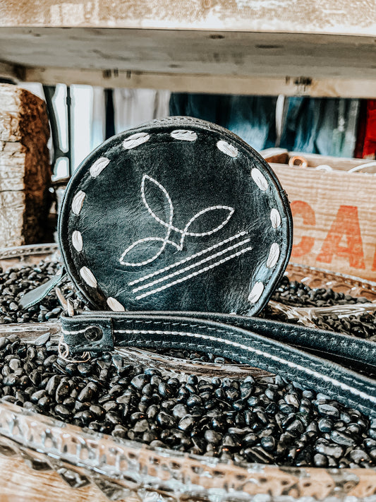 Boot Stitch Wristlet (Black)