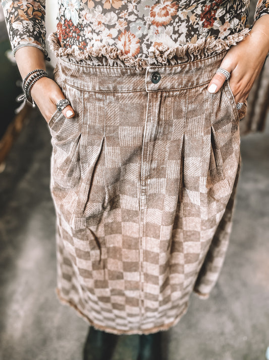 The Checked Out Skirt