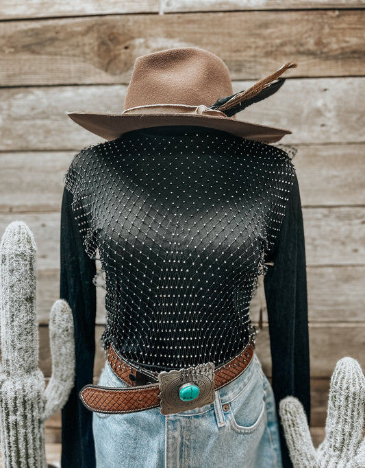 Rhinestone Sleeveless Top