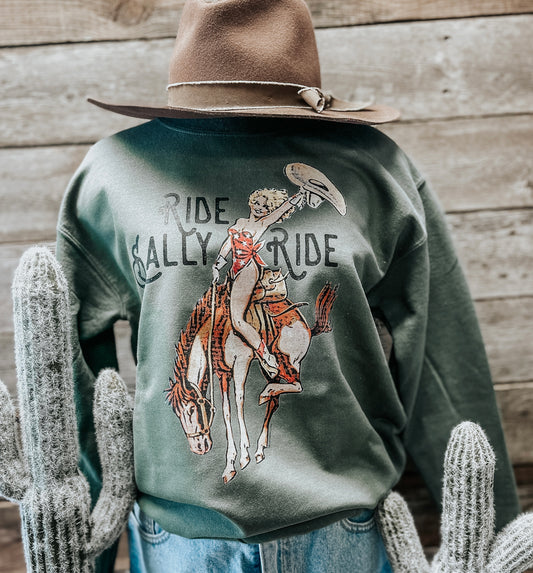 Ride Sally Ride Crewneck