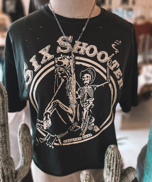 Six Shooter Distressed Tee