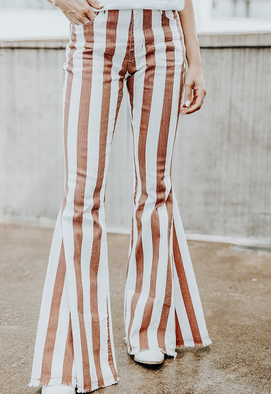 Rust Striped Flares